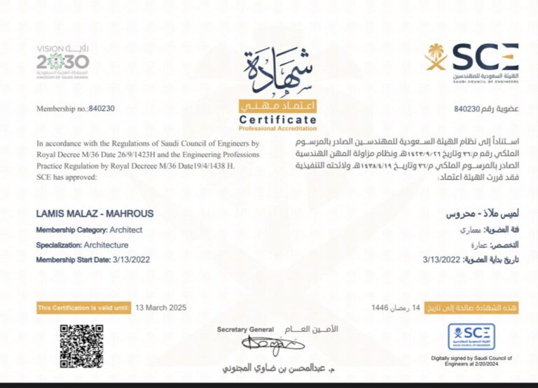 Certificate - Lamis Mahrous